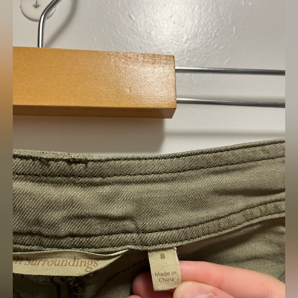 Soft Surroundings Olive Green Linen Blend Pants Women’s Size 8 - Picture 6 of 11